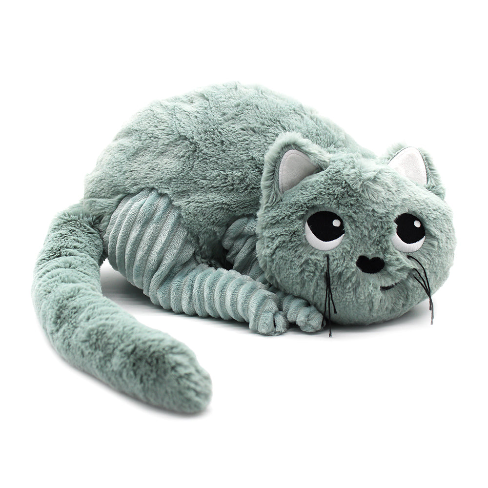 Les Deglingos Ptipotos Miaou Peluche Gatto Verde Menta 32 cm