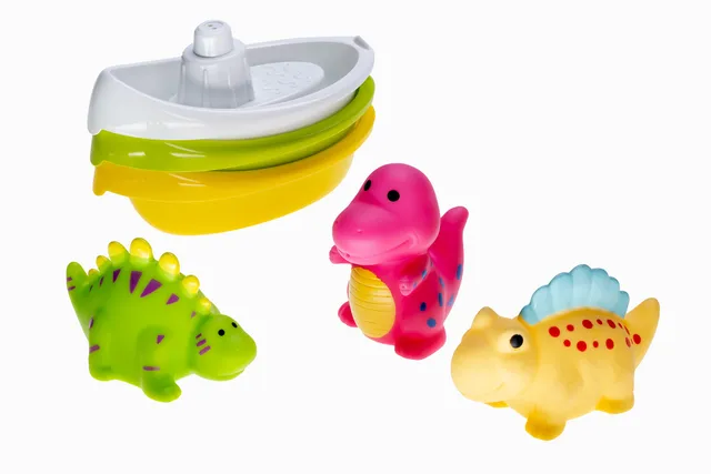 Profibaby giochi bagnetto 6 pezzi barche dinosauri