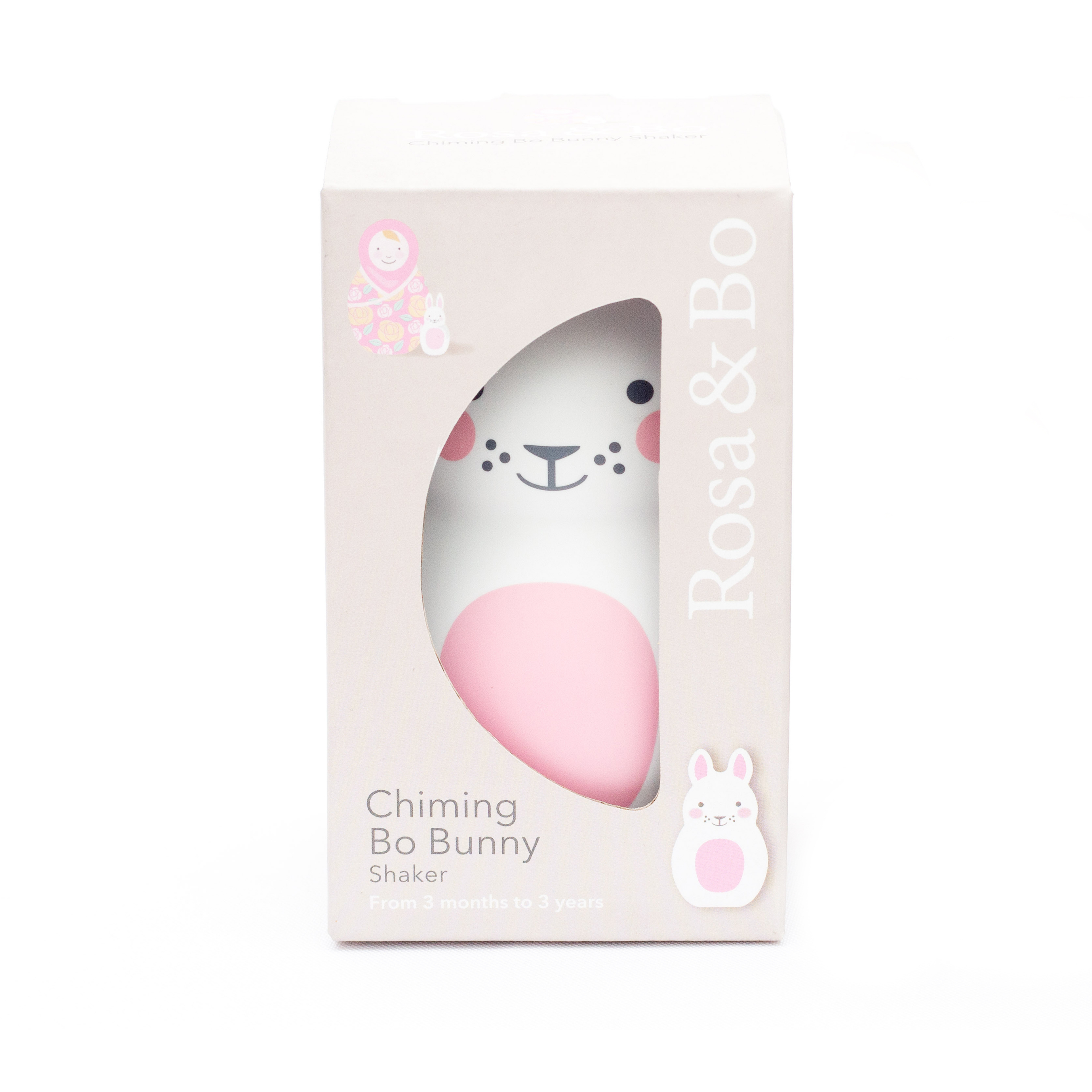 Rosa & Bo Bo Bunny Sonaglio Neonato Rosa