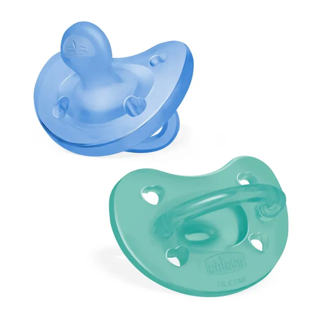 Chicco PhysioForma succhietto 6-16 mesi blu verde 2 pezzi silicone