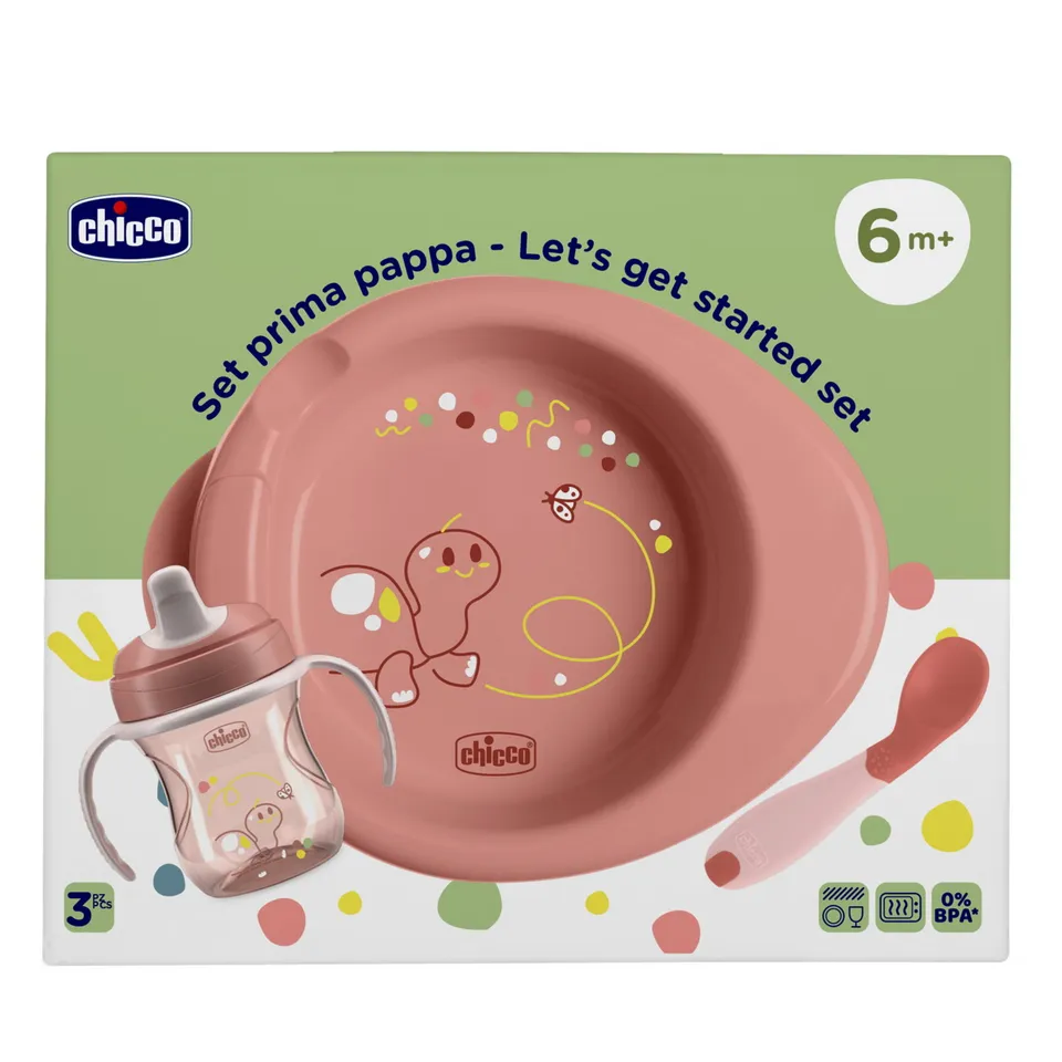 Chicco Set Pappa 6M+ Svezzamento Rosa