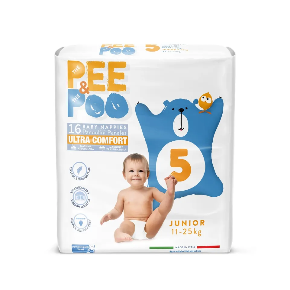 The Pee & The Poo Pannolini Junior Tg5 16 pz ultra confort