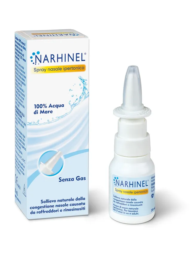 Narhinel Spray Nasale Ipertonico 20 ml acqua di mare