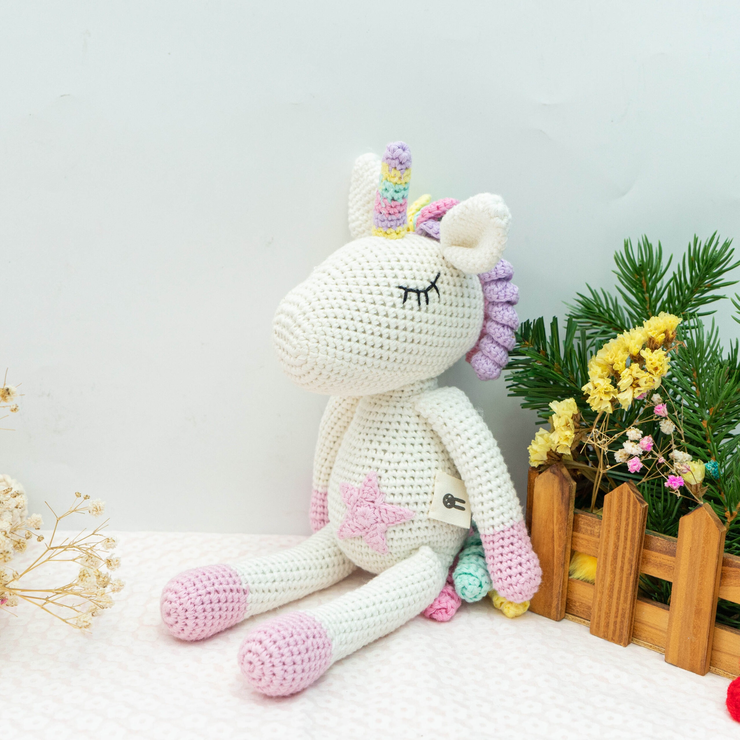 Piccoli Toys Valentina Peluche Uncinetto Unicorno Cotone