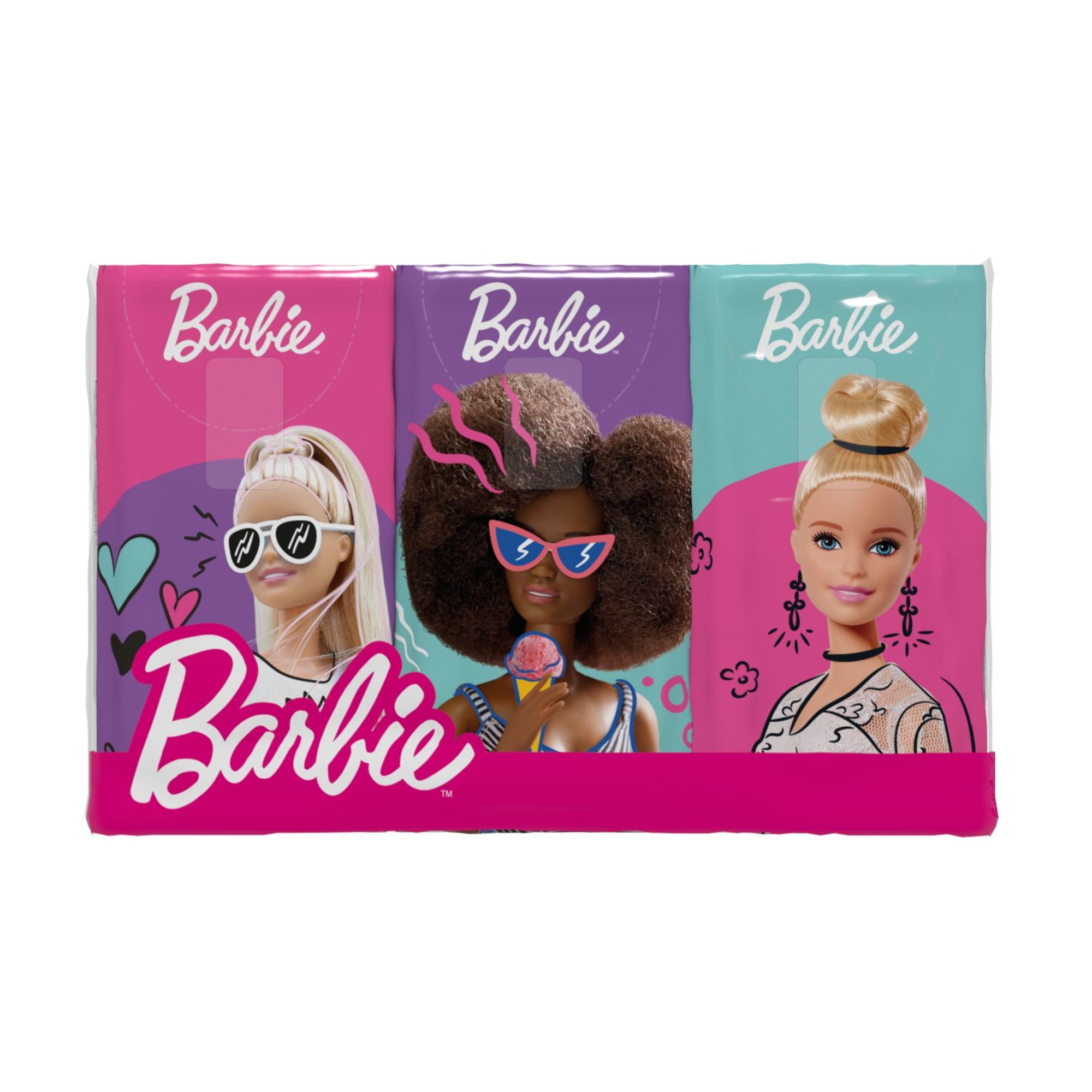 Barbie fazzoletti di carta vaniglia 6 pezzi 4 veli
