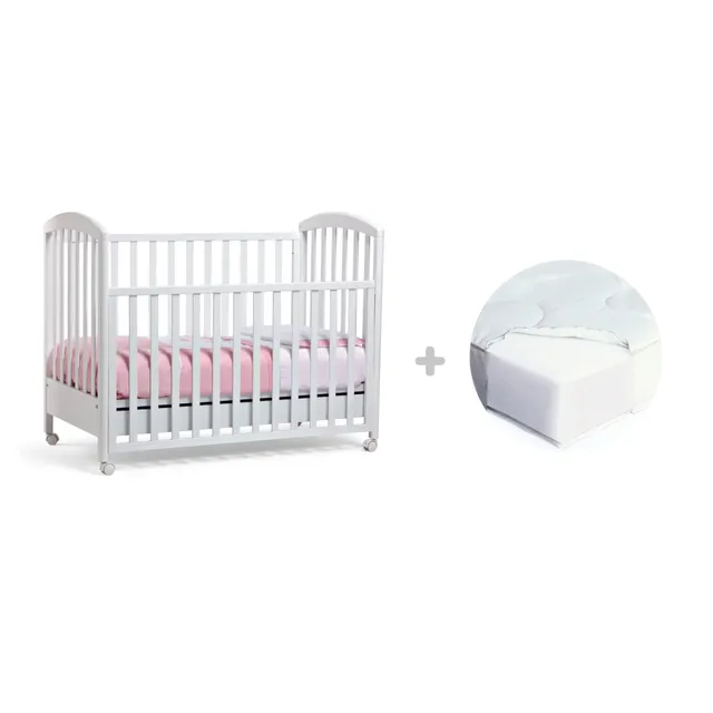 Giordani Alice lettino bianco con materasso 60x125