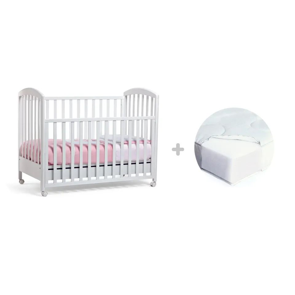 Giordani Alice lettino bianco con materasso 60x125