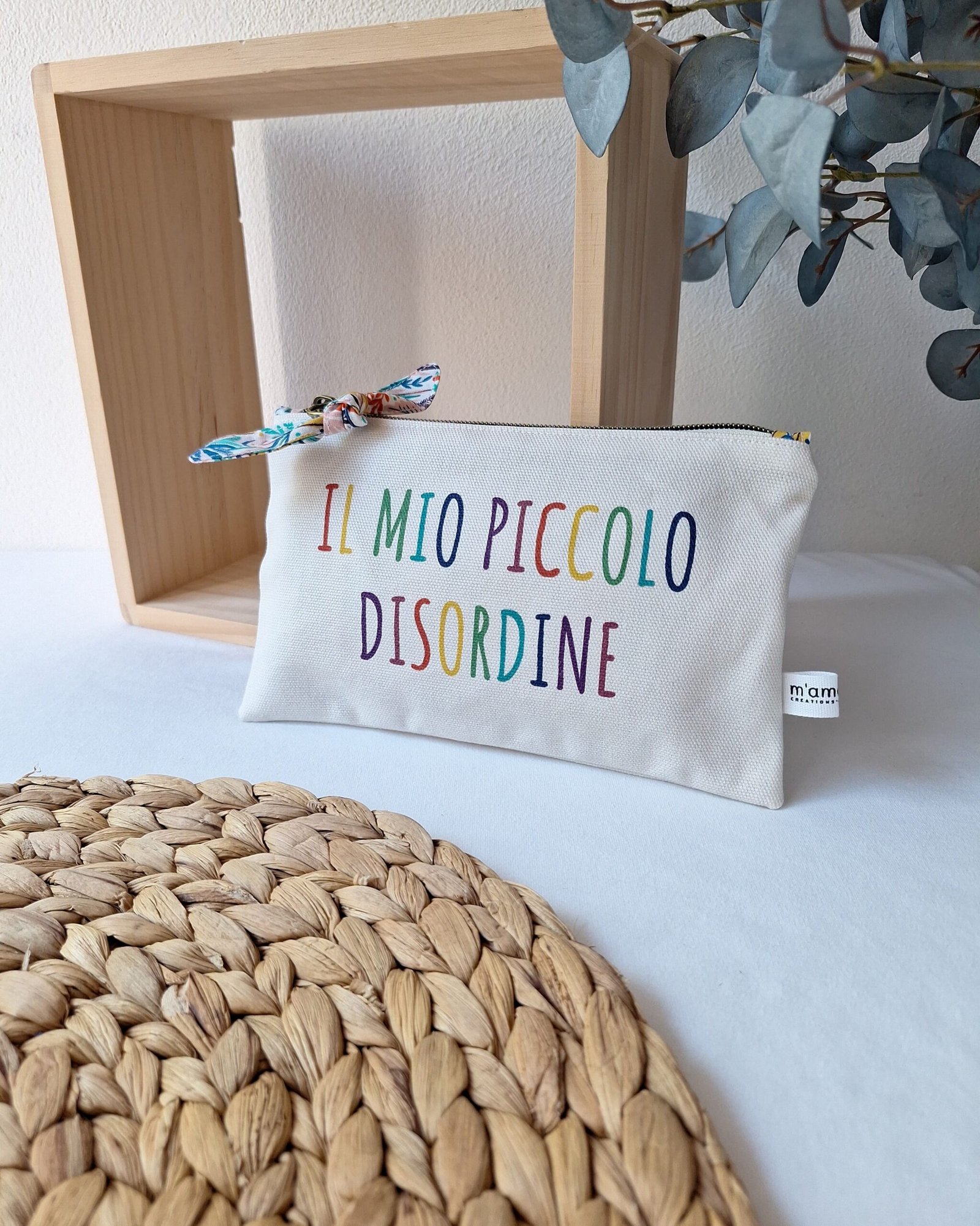 M'Amélie Creations Pochette Piccolo Disordine Beige Cotone