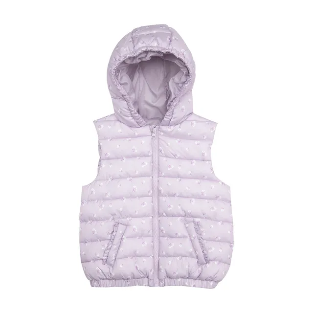Toys Center Baby gilet bambina imbottito lilla cappuccio