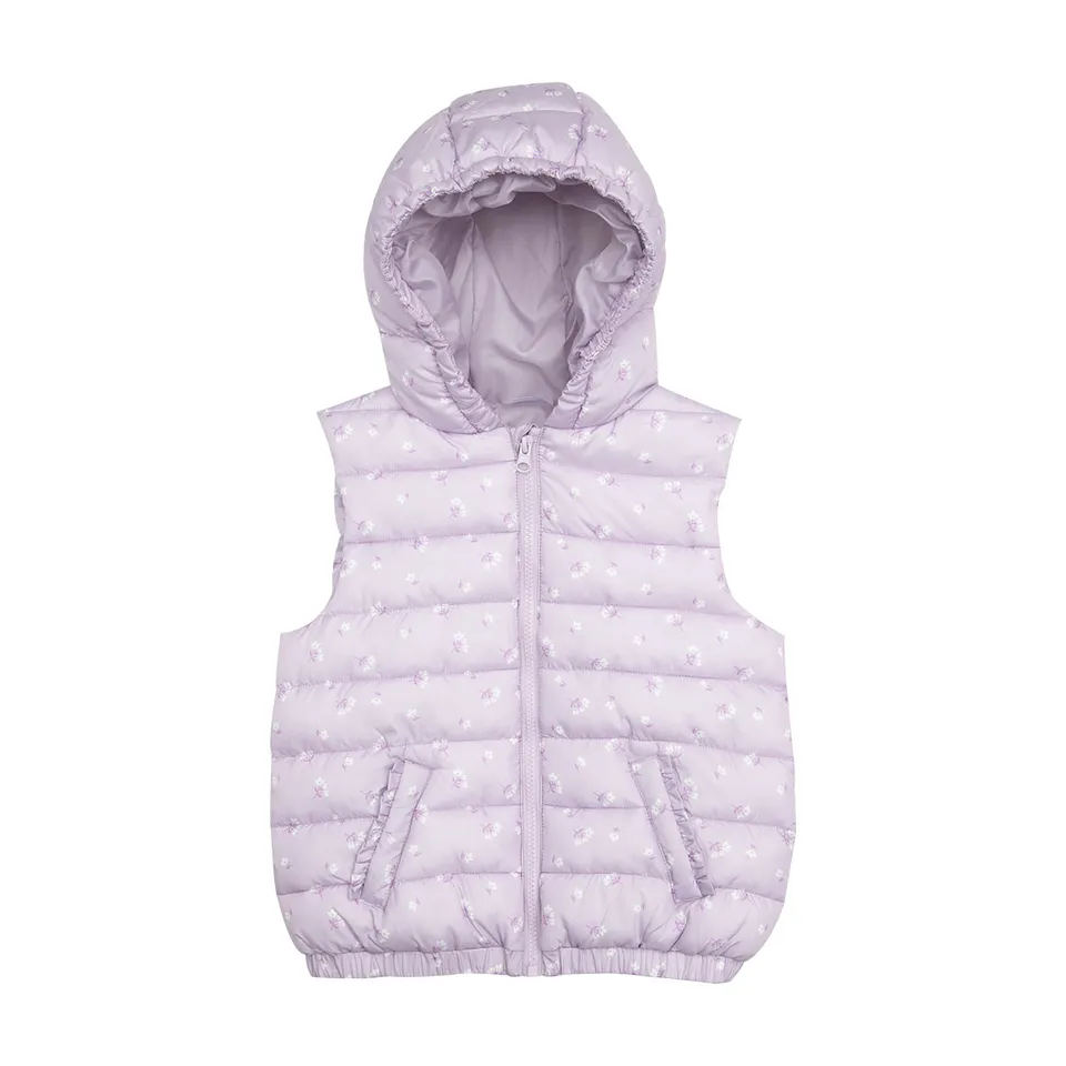 Toys Center Baby gilet bambina imbottito lilla cappuccio