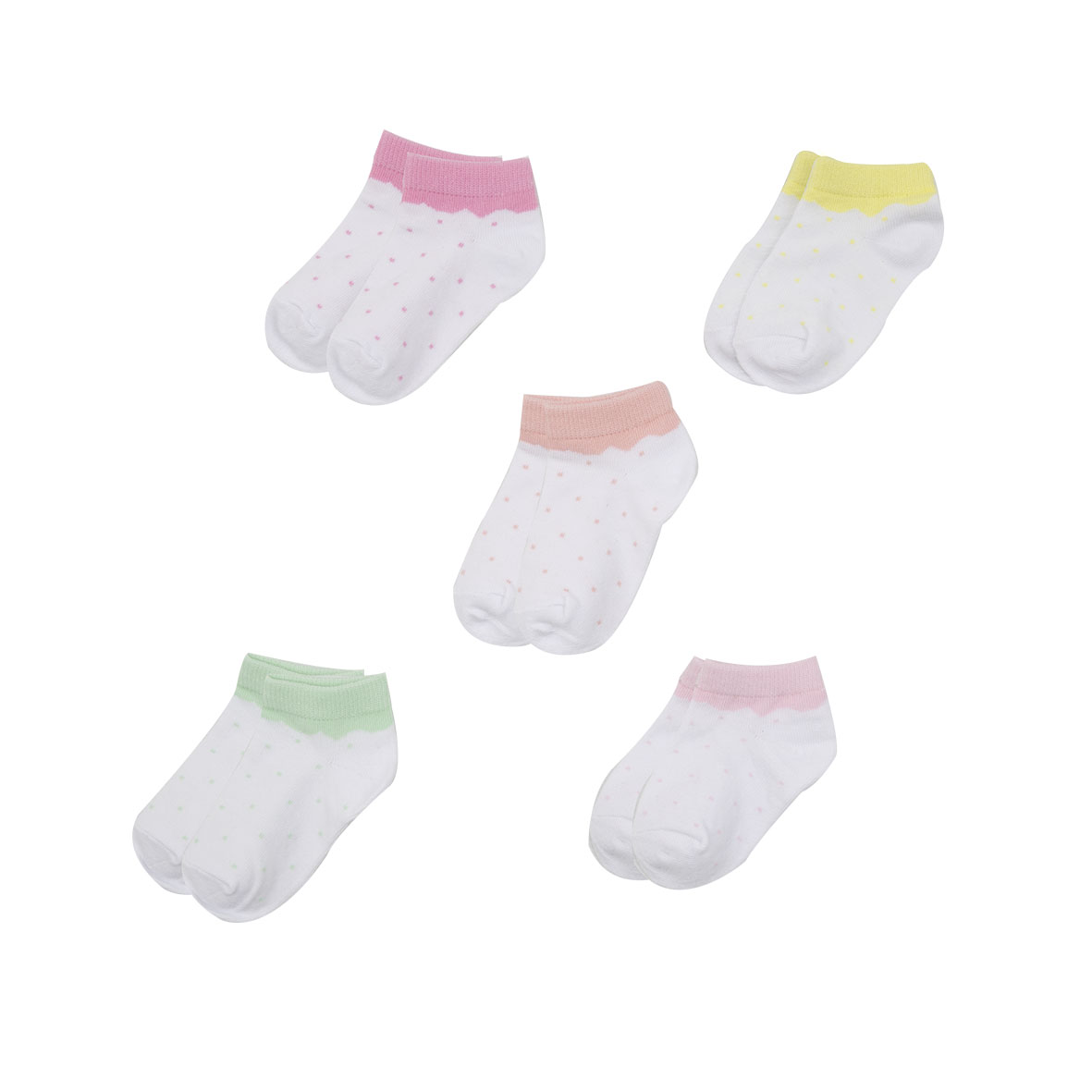 Toys Center Baby calzini bimba pois pack 5 paia multicolor
