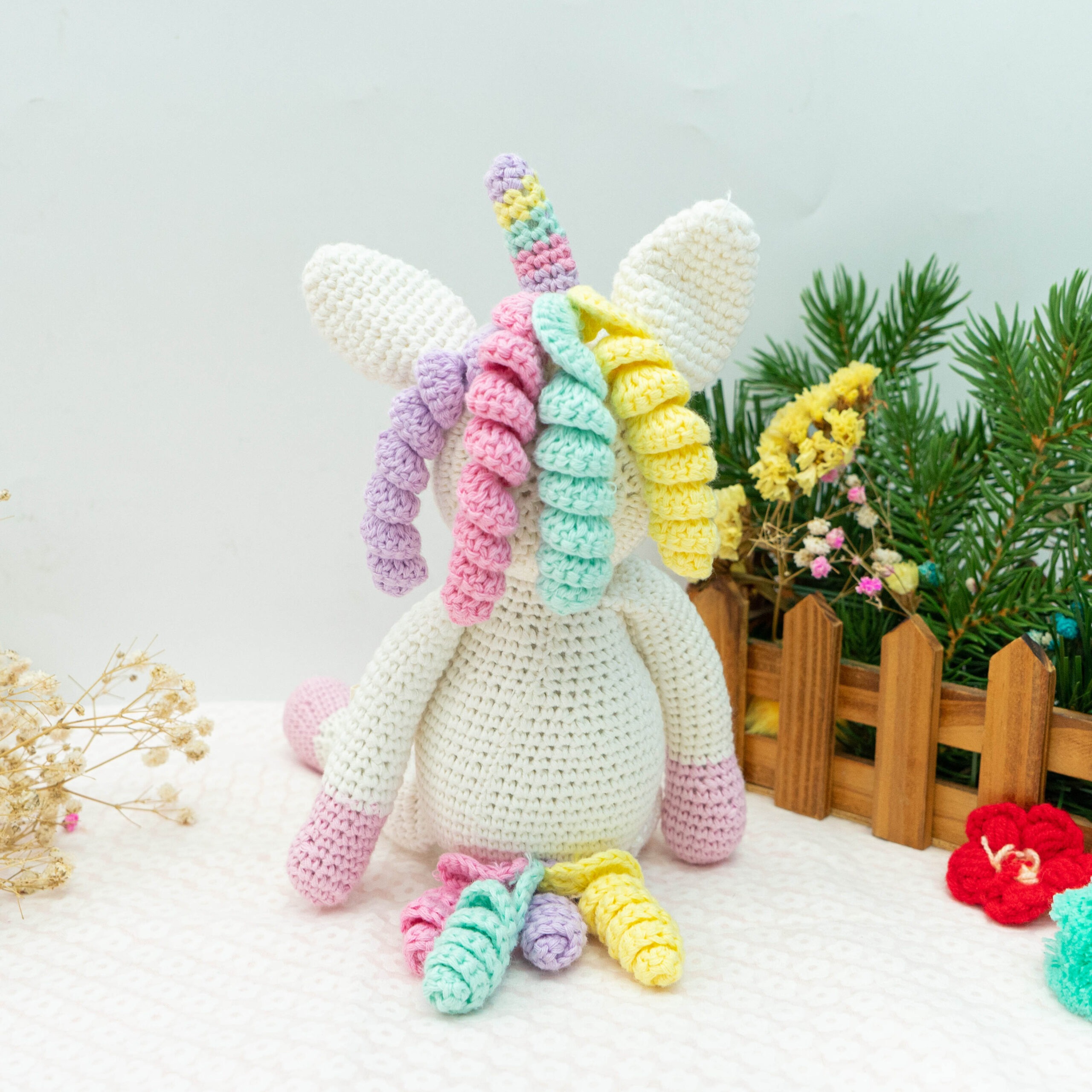 Piccoli Toys Valentina Peluche Uncinetto Unicorno Cotone