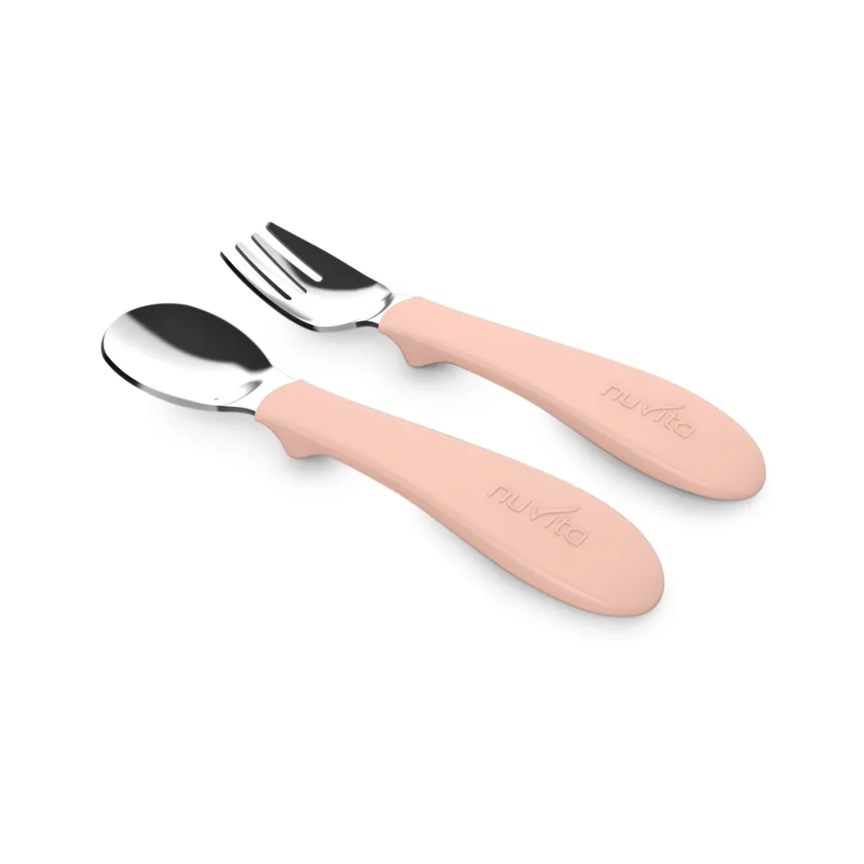 Nuvita 8472 Set Posate Bambini English Rose Silicone