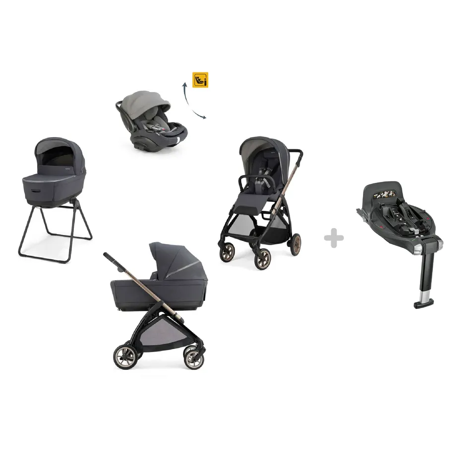 Inglesina Electa Darwin Trio Passeggino Grigio Base 360