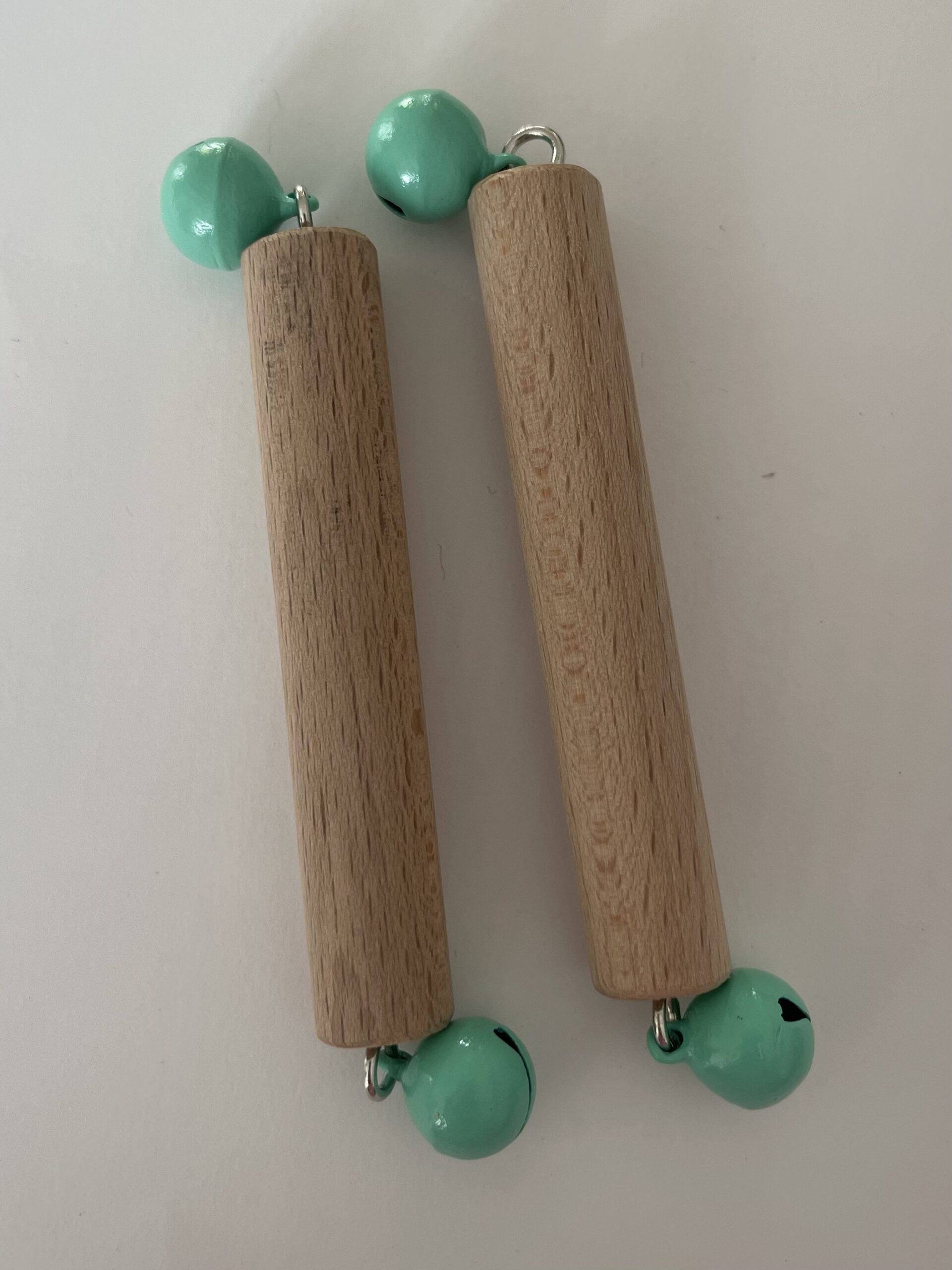 Montessori sonaglio legno neonato sensoriale cascabeles