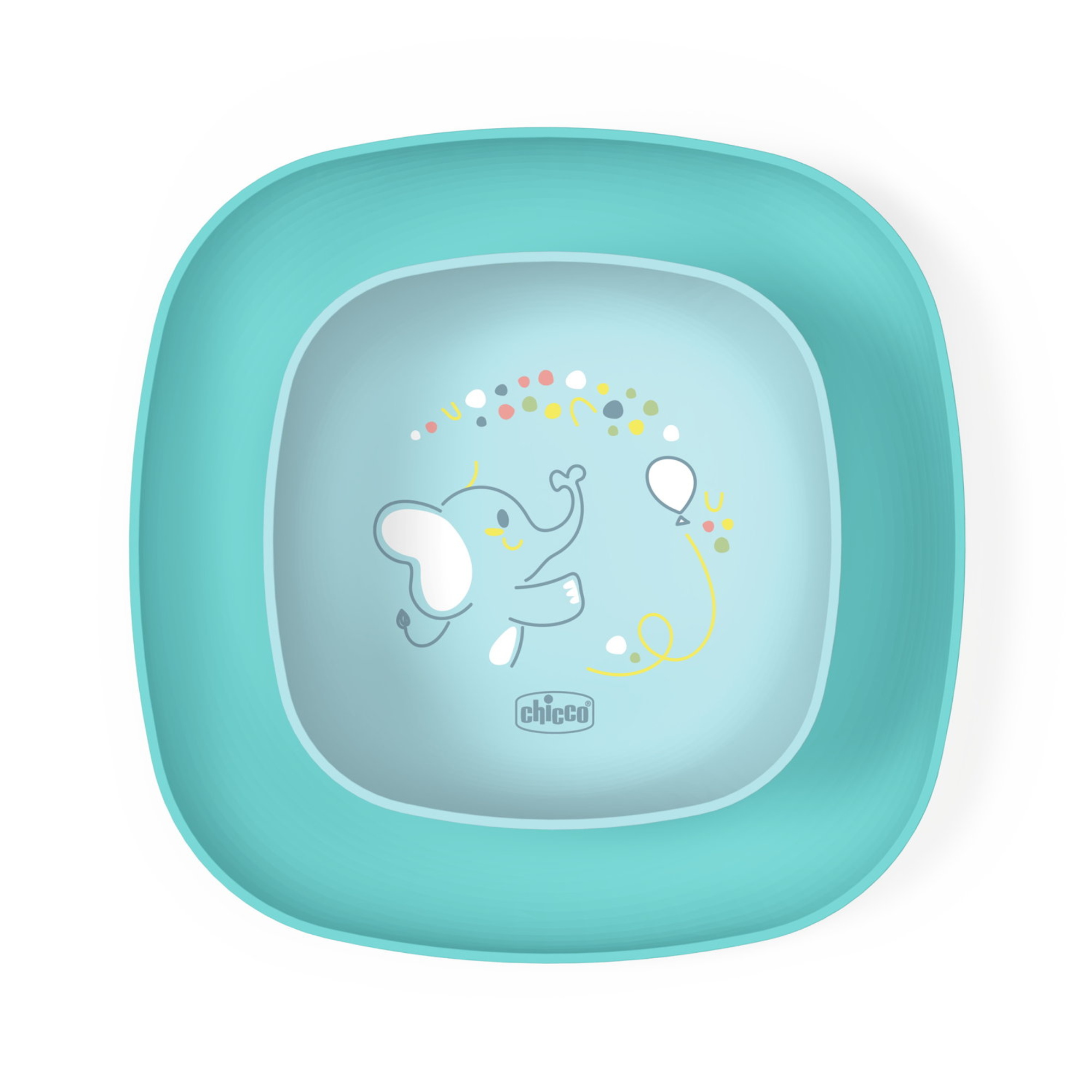 Chicco Set 12m+ piatto piano e ciotola pappa azzurro