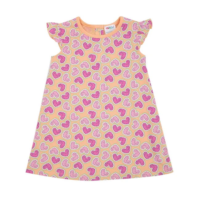 Toys Center Baby Abito Jersey Bimba Arancione Cuoricini
