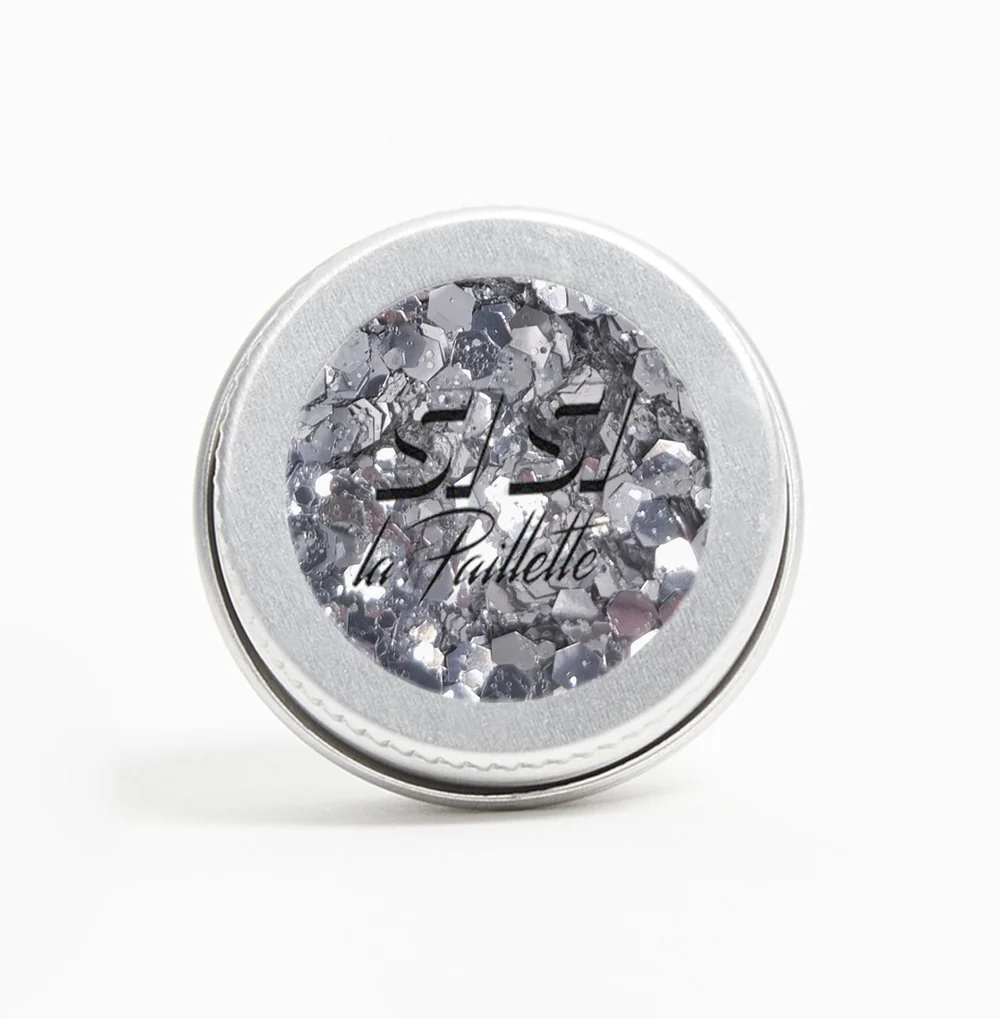 Si Si La Paillette Sparkle glitter biodegradabile Argento viso