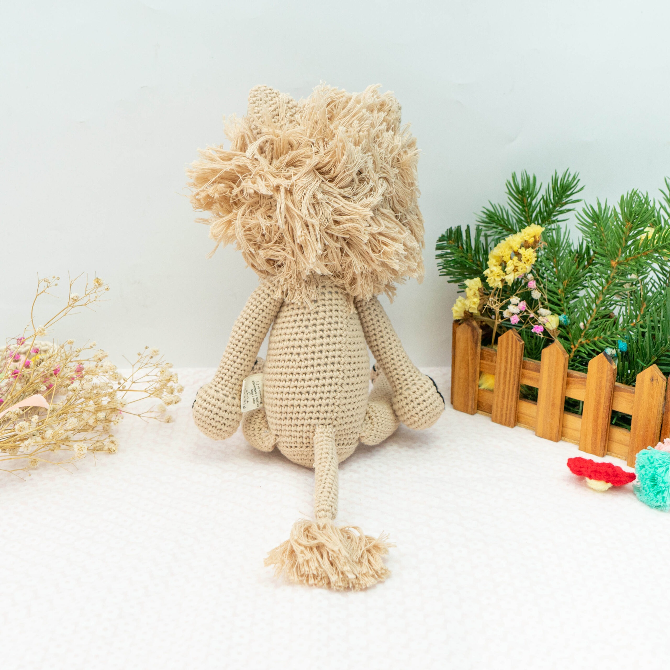 Piccoli Toys Vittorio peluche uncinetto leone cotone