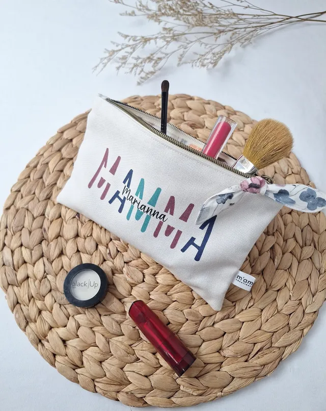 M'Amélie Pochette MAMMA Personalizzabile Cotone Floreale