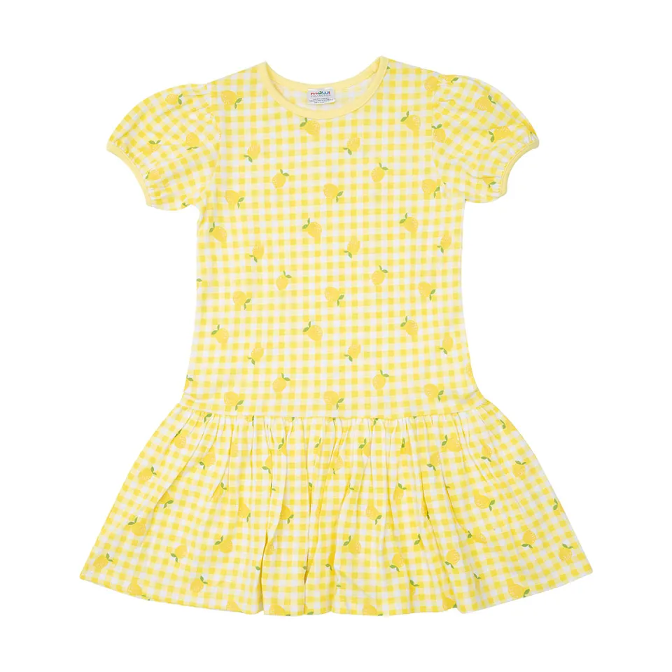 Toys Center Baby abito jersey bimba giallo limoni mezza manica