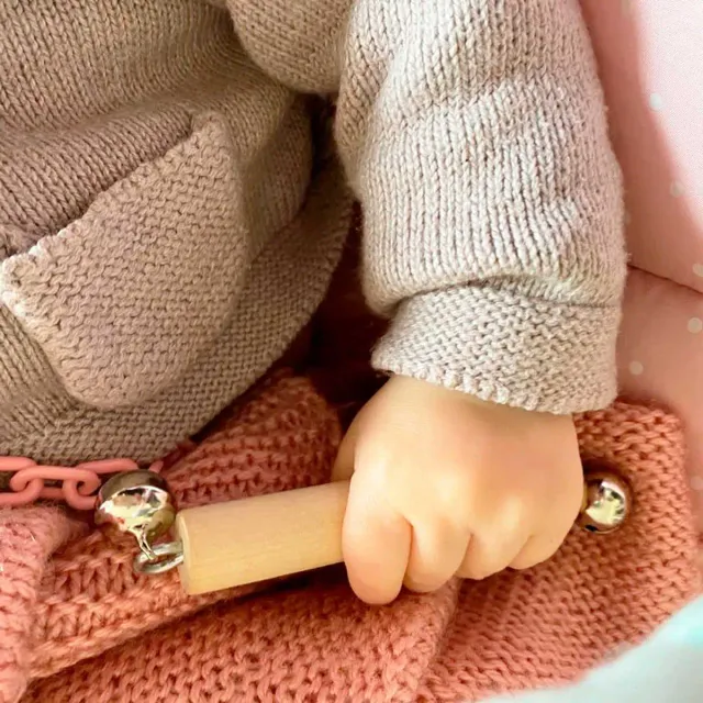 Montessori sonaglio legno neonato sensoriale cascabeles