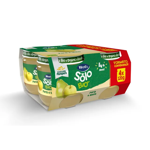 Hero Solo omogeneizzato pera mela 4x120 g