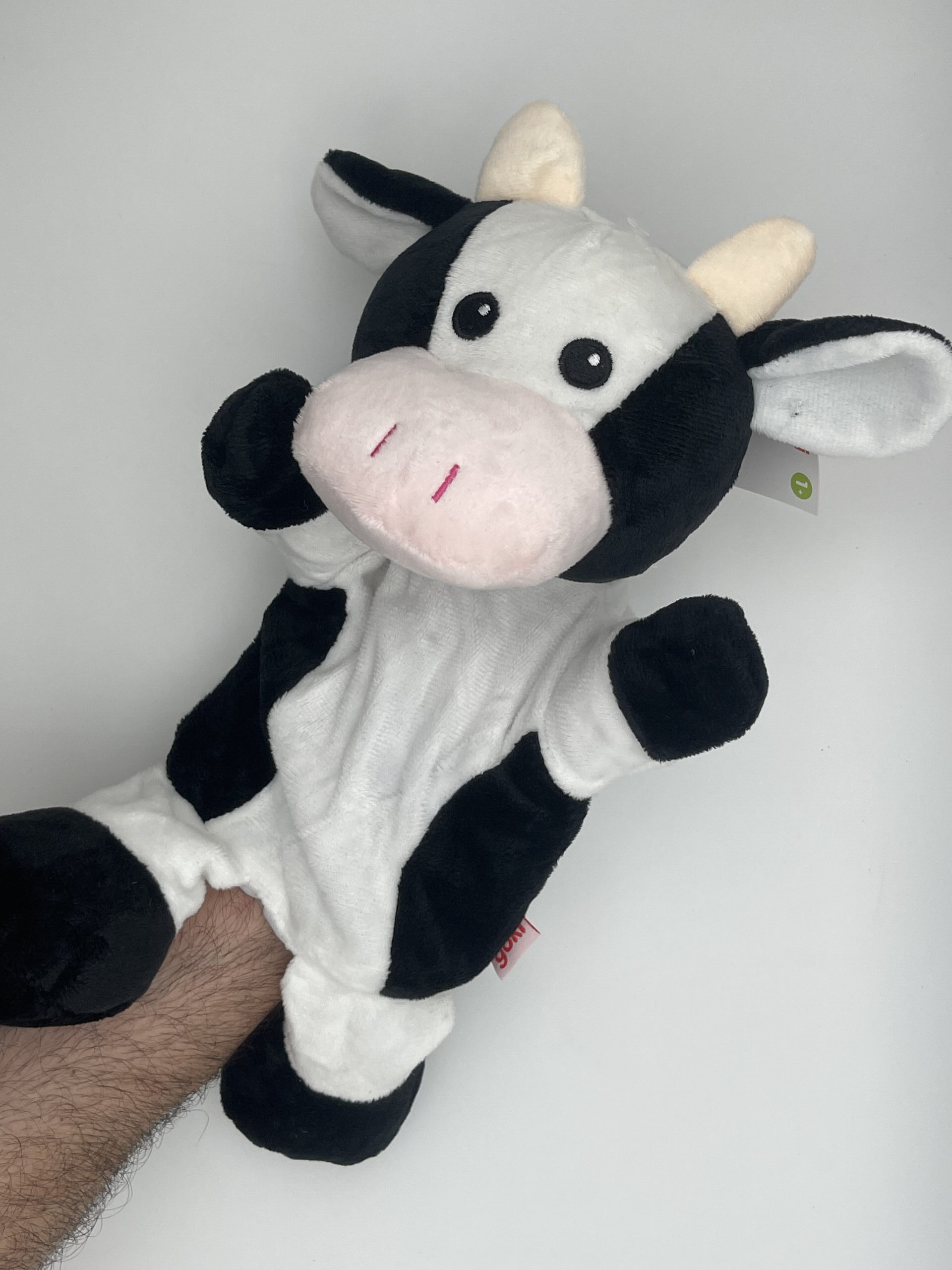 The Dida Burattino a Mano Mucca 32 cm Tessuto Morbido