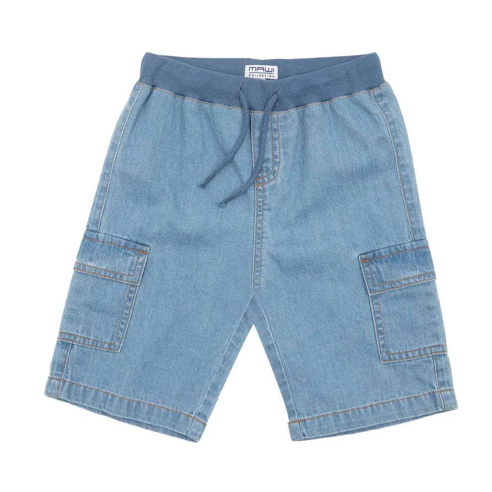 Pantaloncino Denim Bimbo con Tasconi Elastico