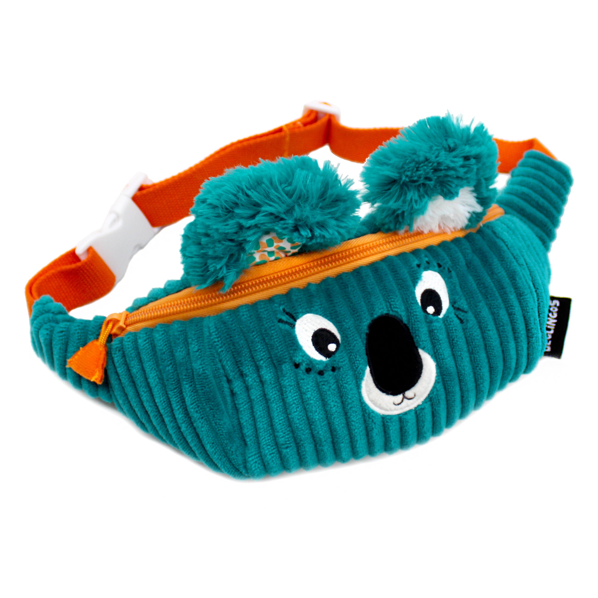 Les Deglingos Berlingos marsupio koala blu velluto 25 cm