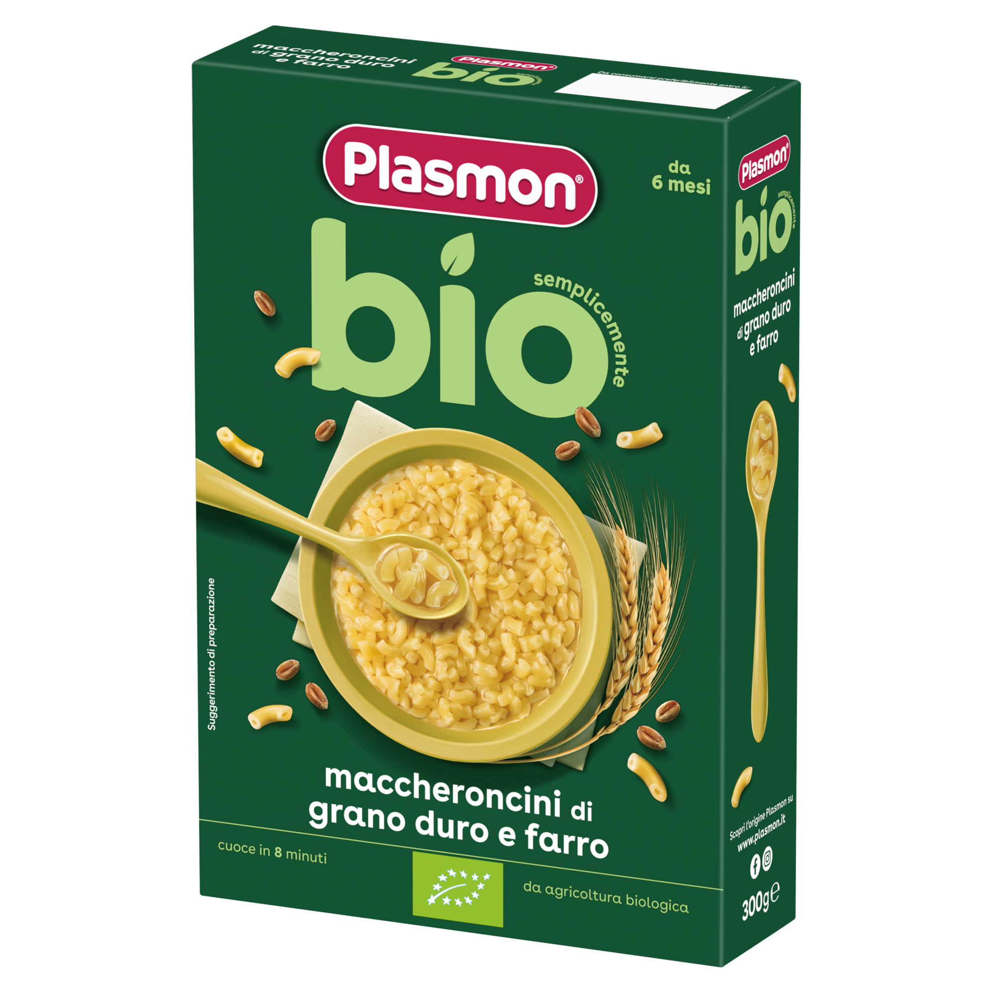 Plasmon Bio pastina maccheroncini 300g da 6 mesi