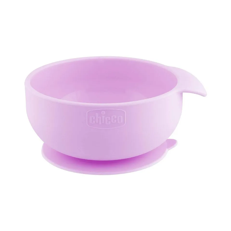 Chicco ciotola silicone ventosa rosa 6m+ pappa