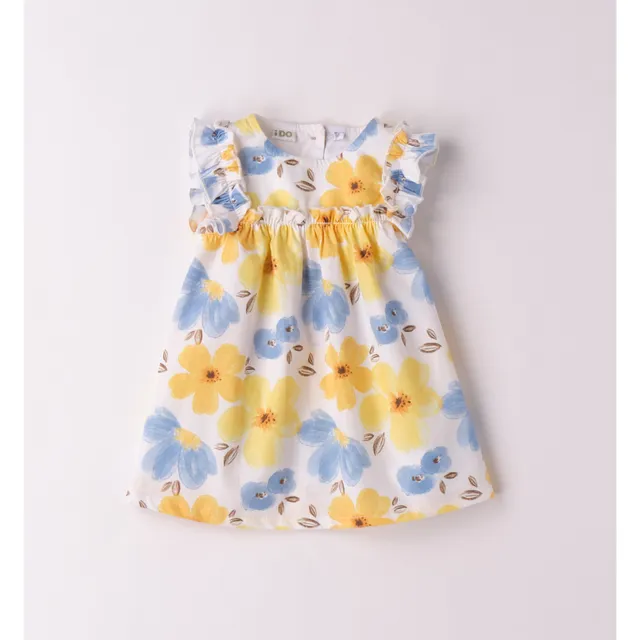 iDO abito neonata fiori cotone maniche corte 1-24 mesi