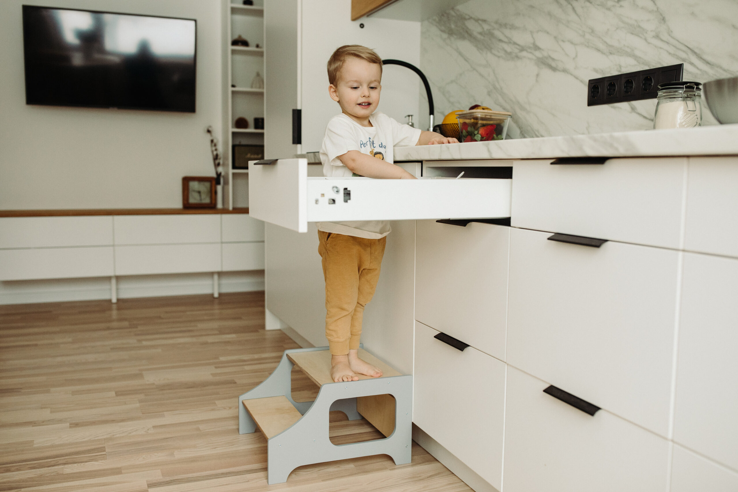 The Dida Scalino Montessori Legno Grigio Bambini