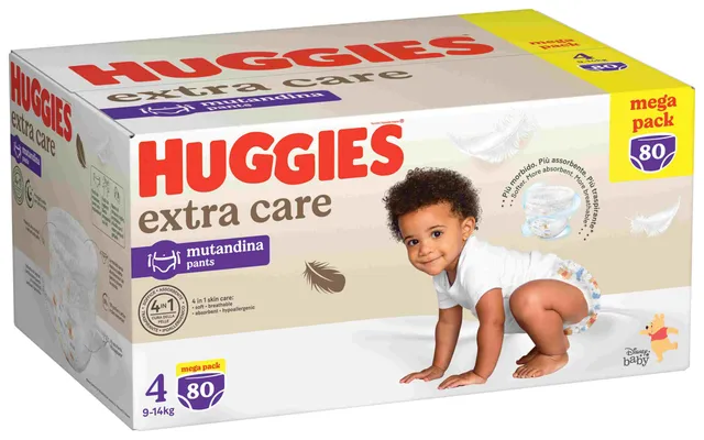 Huggies Extra Care pannolino mutandina taglia 4 mega pack 80 pezzi