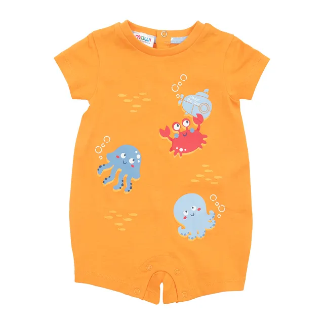 Pagliaccetto jersey bimbo arancione mare