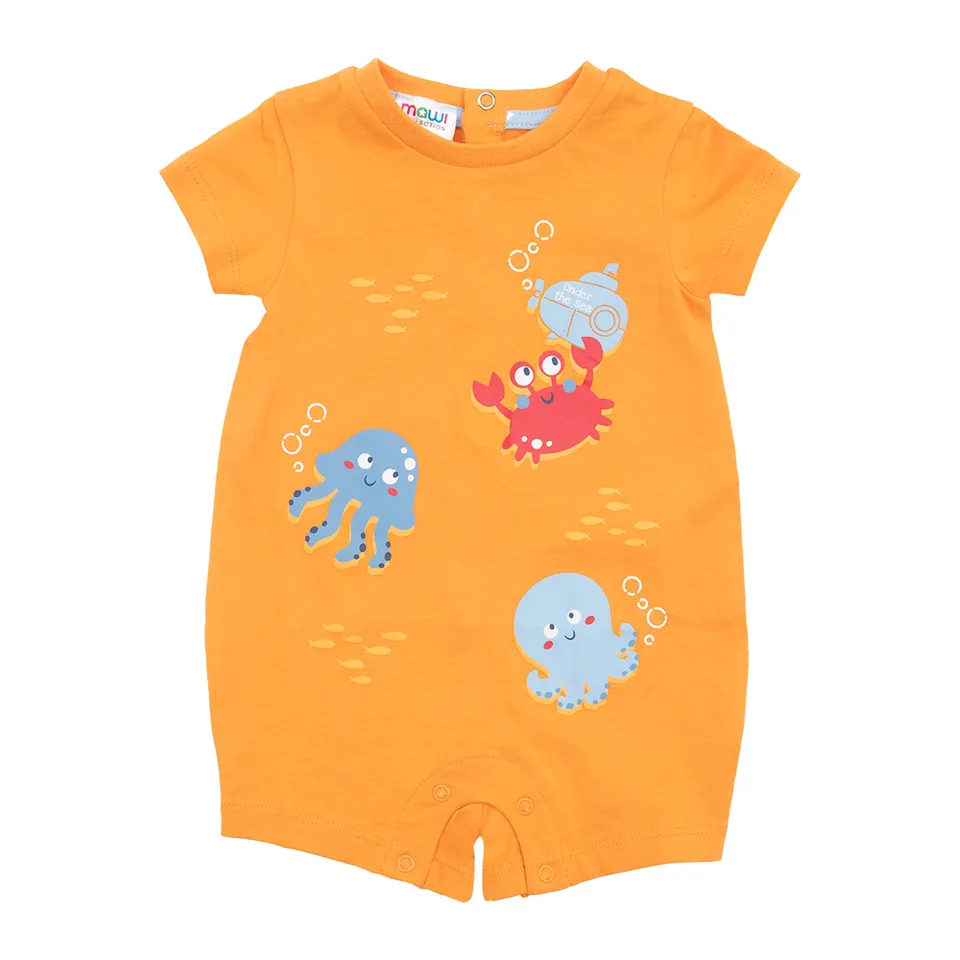 Pagliaccetto jersey bimbo arancione mare