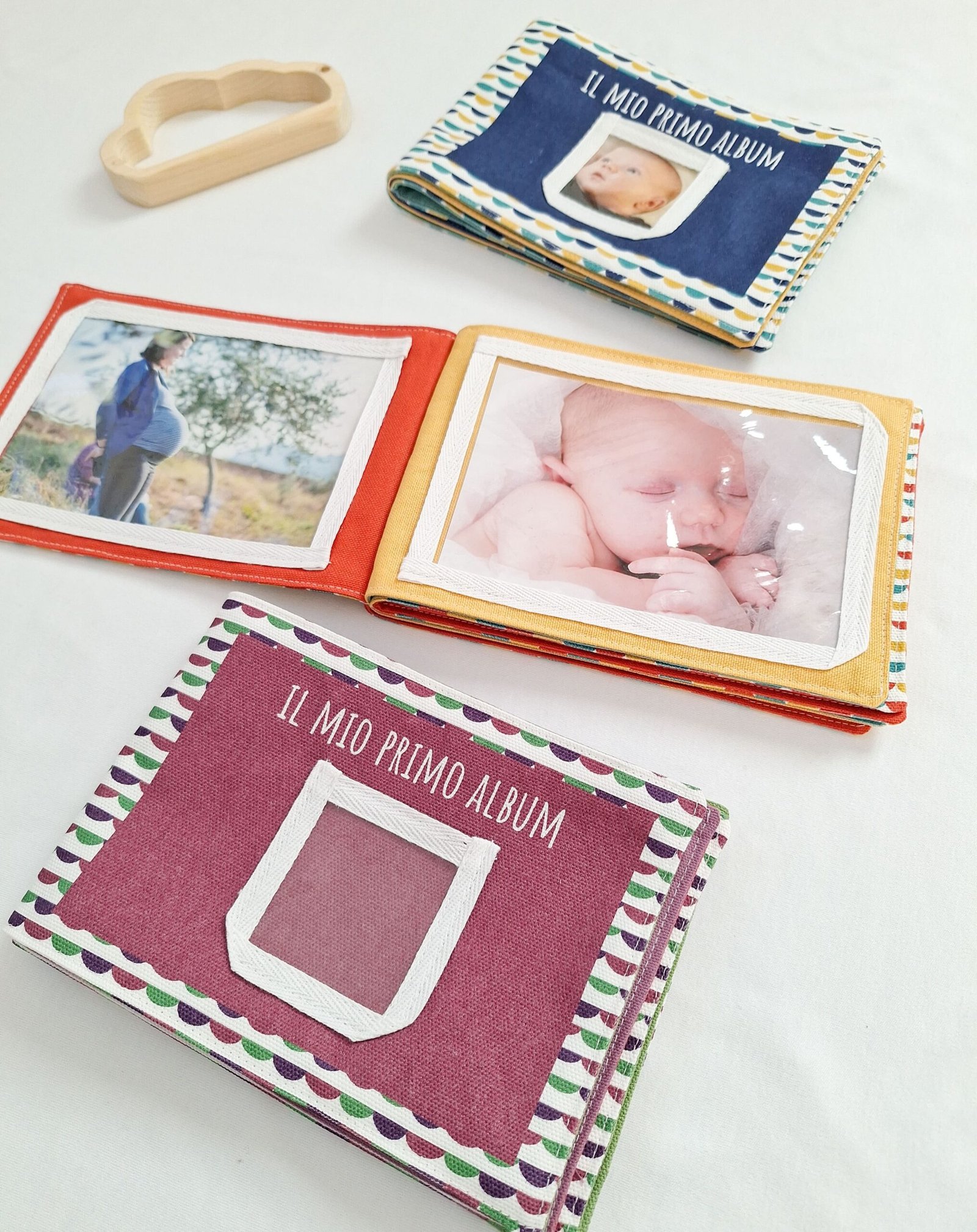 M'Amélie Creations Album Foto Bambini in Tessuto Famiglia