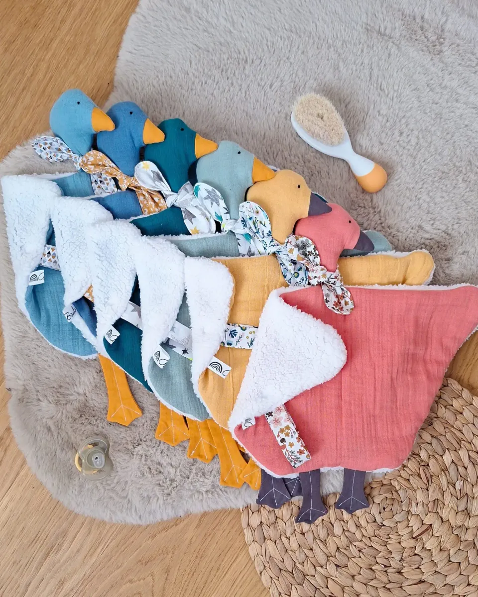 M'Amélie Creations Doudou Paperella Ricamato Cotone Neonato