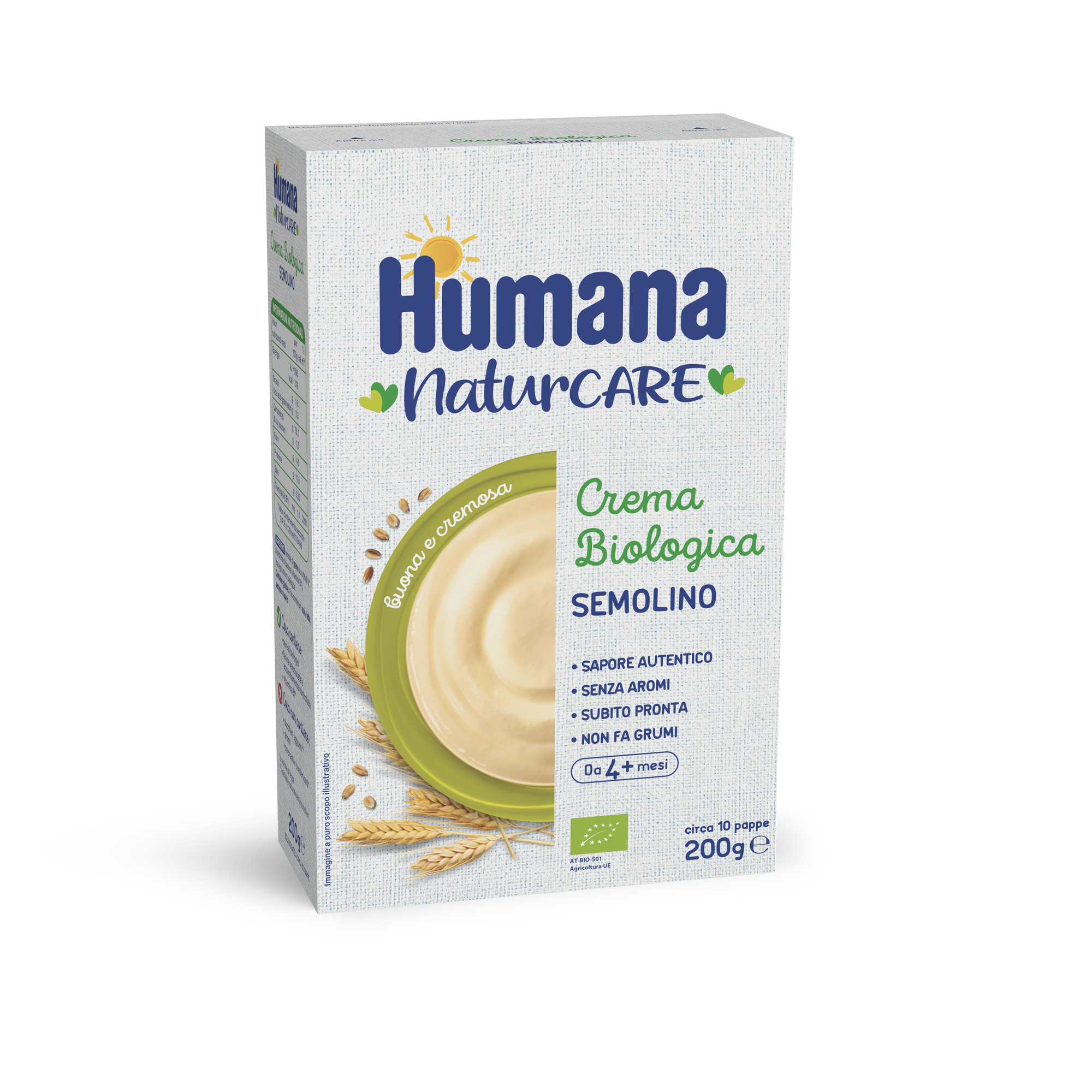 Humana semolino bio 200g prime pappe 4 mesi