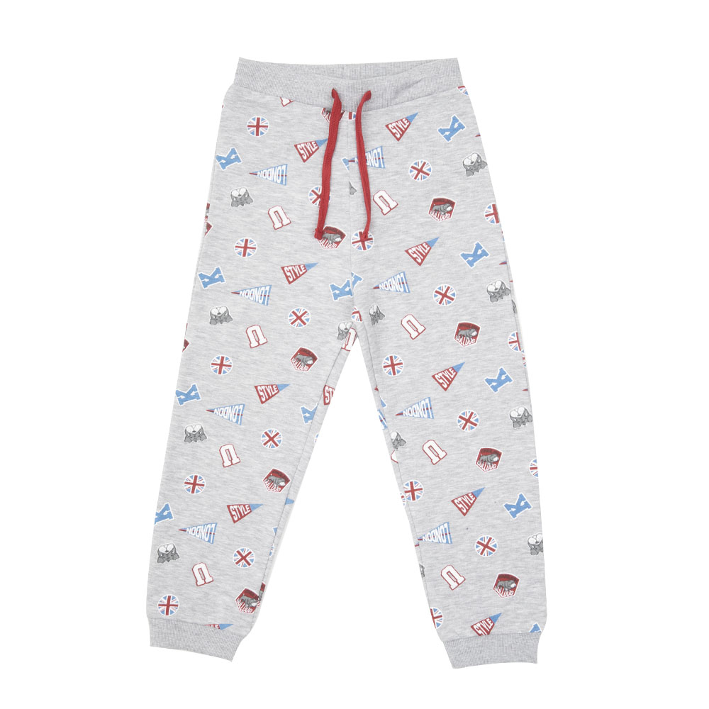 Toys Center Baby University pantalone felpato bimbo grigio chiaro