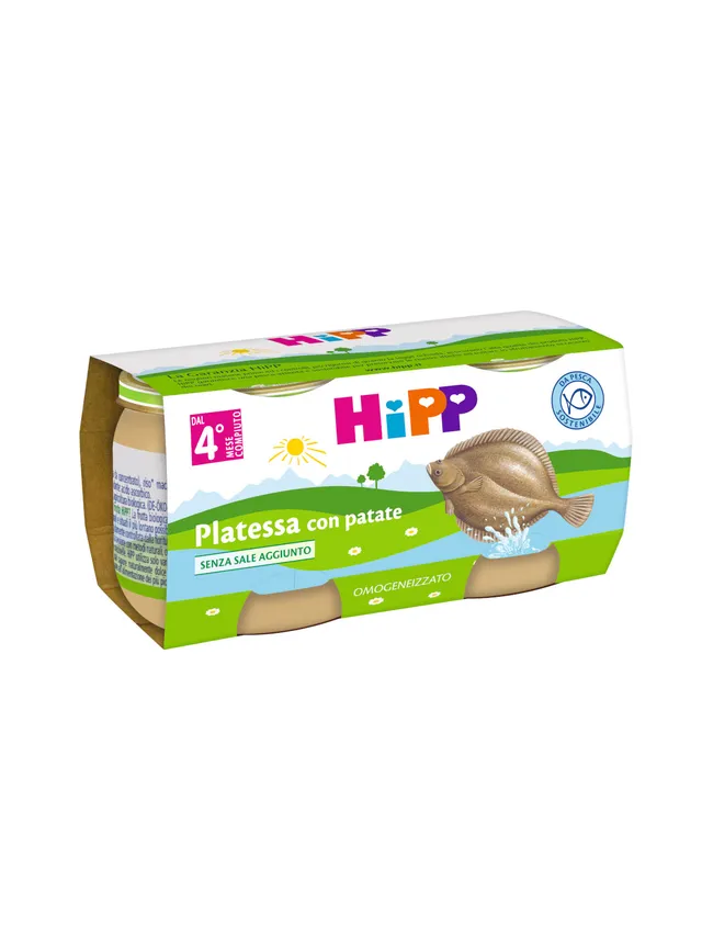HiPP omogeneizzato platessa patate 2x80g dal 4 mese