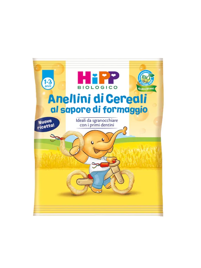 HiPP anellini cereali bio formaggio 25 g 12 mesi