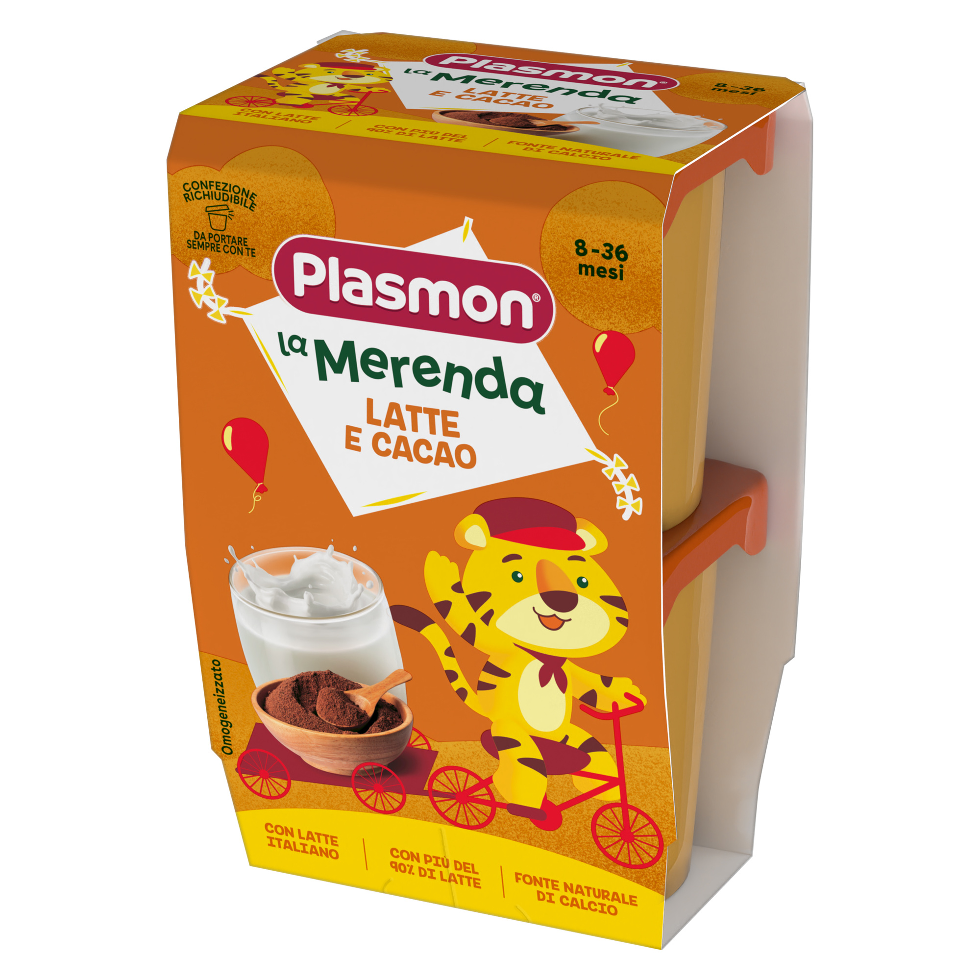 Plasmon Merenda Latte e Cacao 2x120 g dai 6 Mesi