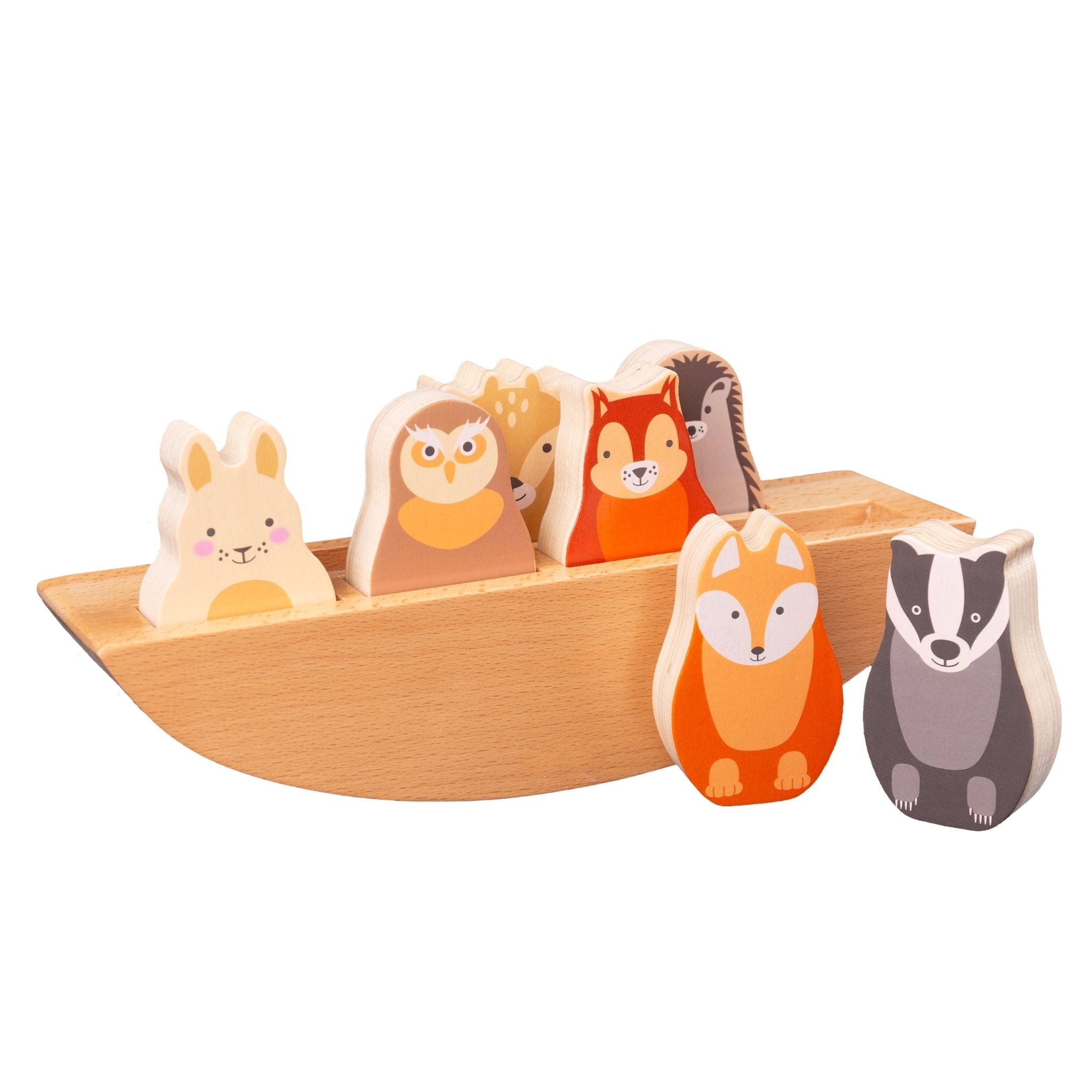 Rosa & Bo Woodland Friends Rock-a-Boat barchetta legno