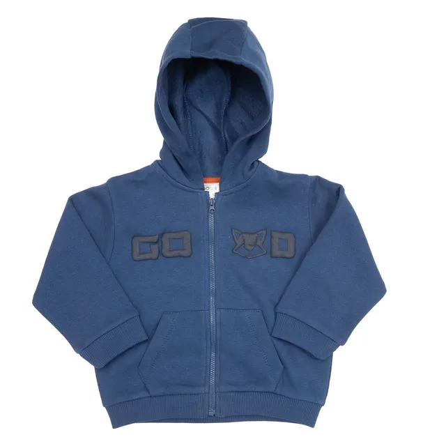 Toys Center Baby felpa zip cappuccio bimbo blu stampa