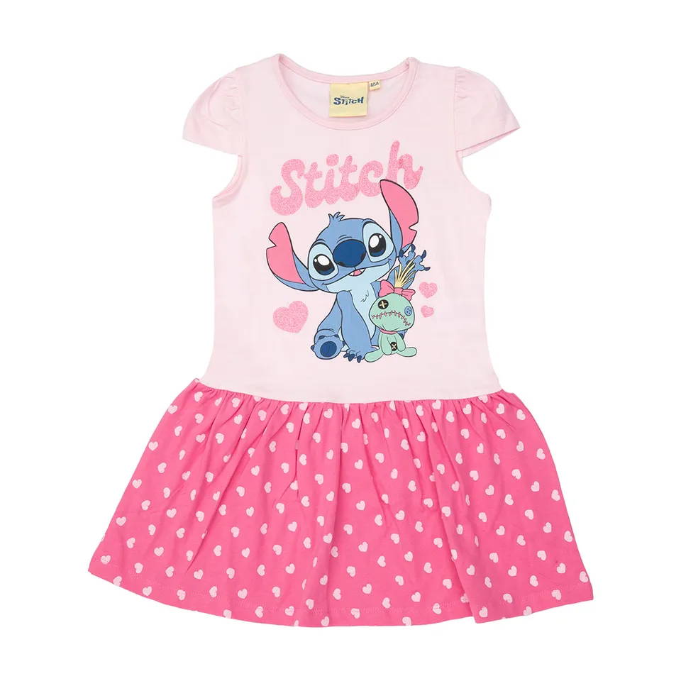 Toys Center Baby Stitch abito bimba rosa gonna balze