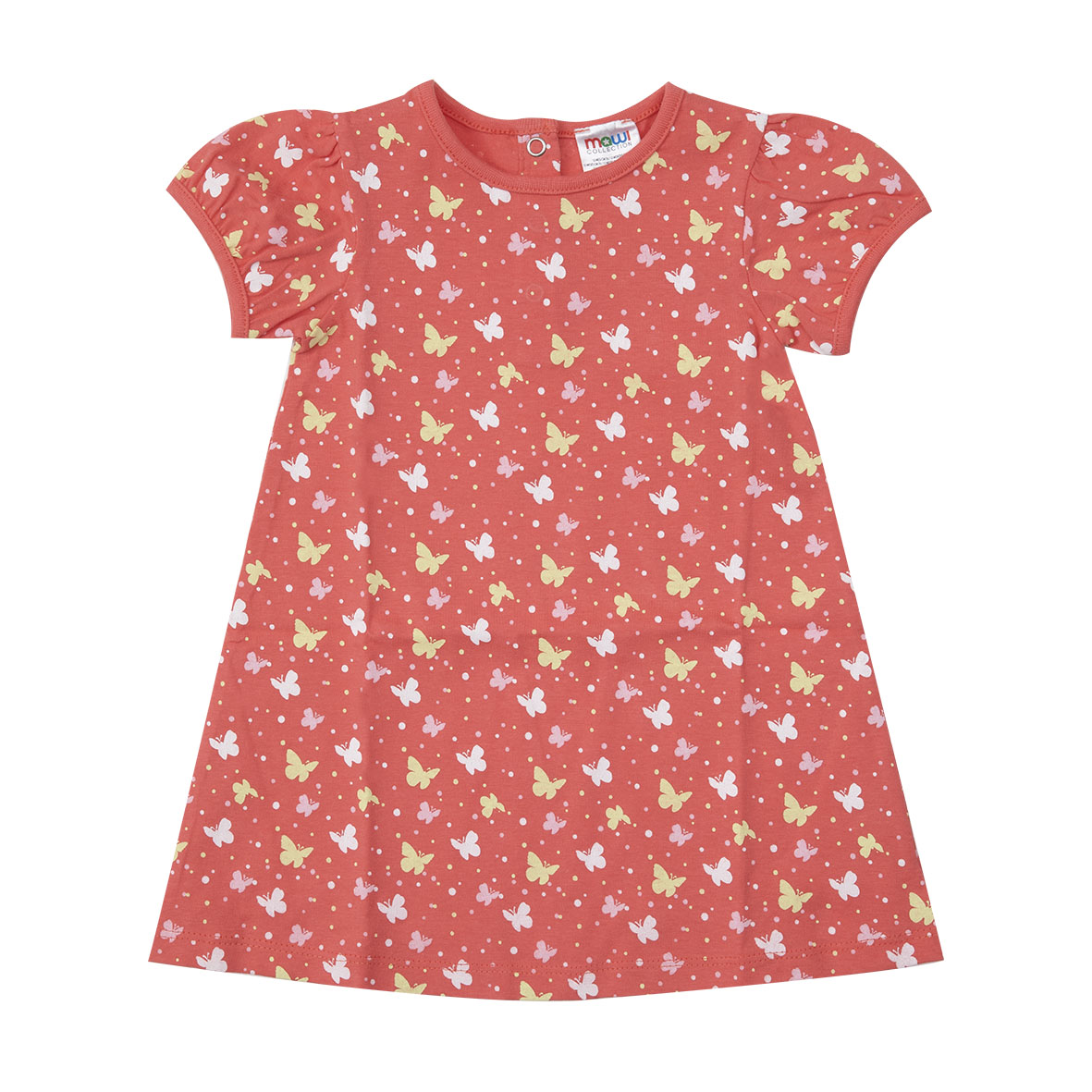 Toys Center Baby abito bimba corallo farfalle vestito mezza manica