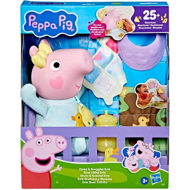 Peppa Pig Baby Evie bambola interattiva con accessori