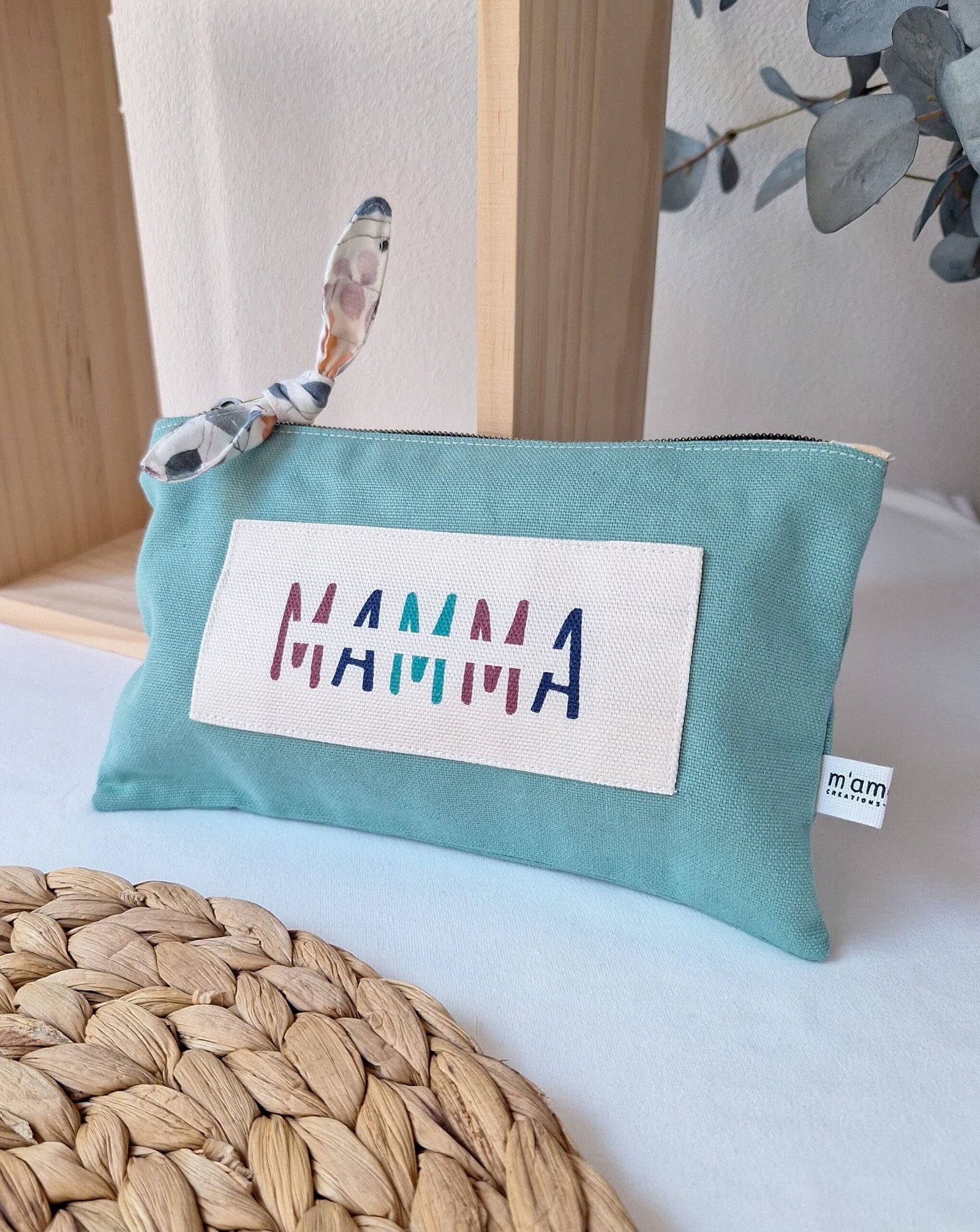 M'Amélie Pochette MAMMA Personalizzabile Colorata Cotone